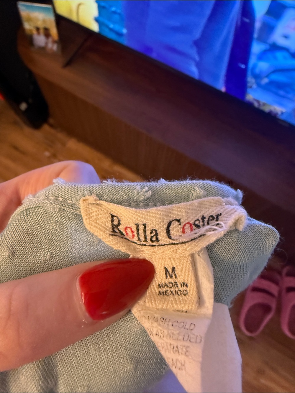 Rolla Coster Teal Textured Wrap Mini Dress - Picture 5 of 5